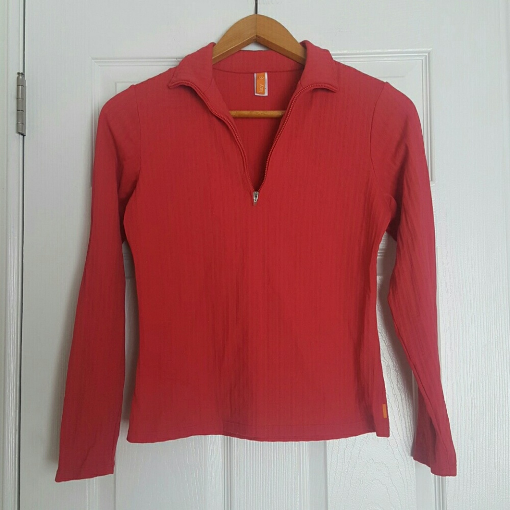 ❤Lucy womens Raspberry 1/4 zip pullover size small